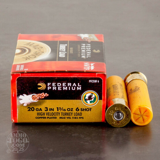 100rds - 20 Gauge Federal Mag-Shok 3" 1 5/16oz. #6 Turkey Load