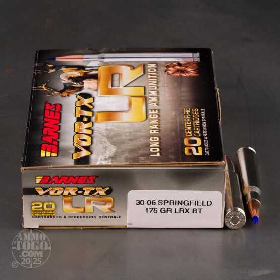 20rds – 30-06 Barnes VOR-TX LR 175gr. LRX Ammo