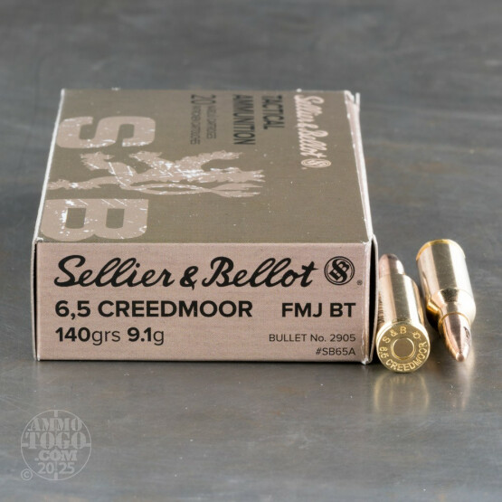 500 Rounds - 6.5mm Creedmoor Sellier & Bellot 140gr. FMJBT Ammo