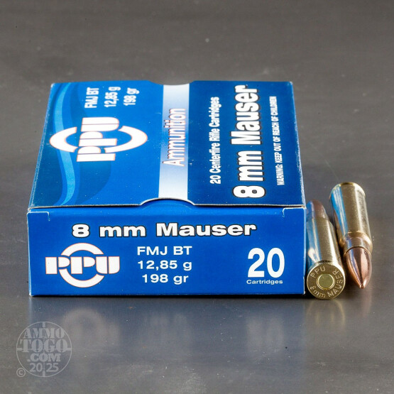 200rds – 8mm Mauser Prvi Partizan 198gr. FMJBT Ammo