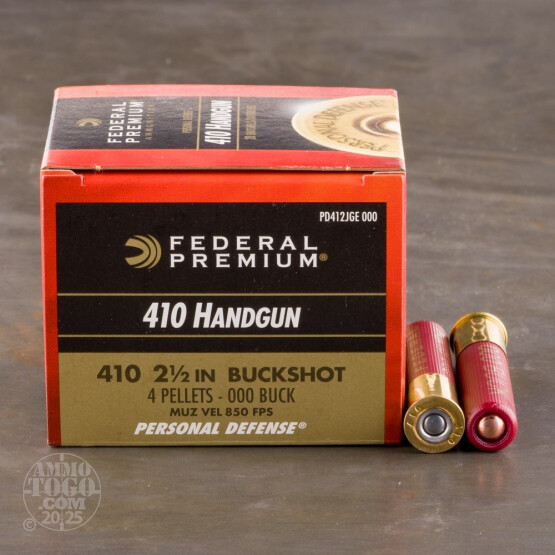 20rds - .410 Gauge Federal 2 1/2" 4 Pellet 000 Buckshot Ammo