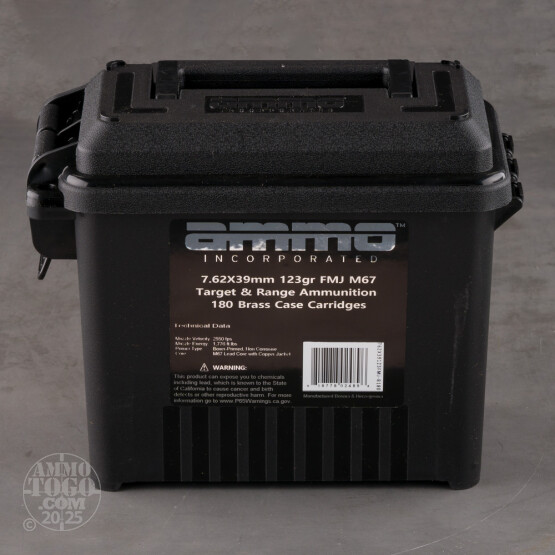 180rds – 7.62x39 Ammo Inc. 123gr. FMJ M67 Ammo in Field Box