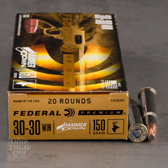 20rds – 30-30 Federal HammerDown 150gr. Bonded SP Ammo