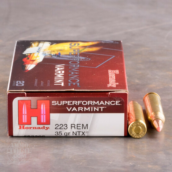 20rds – 223 Rem Hornady Superformance 35gr. NTX Ammo