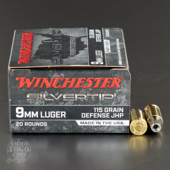 200rds – 9mm Winchester Silvertip 115gr. JHP Ammo