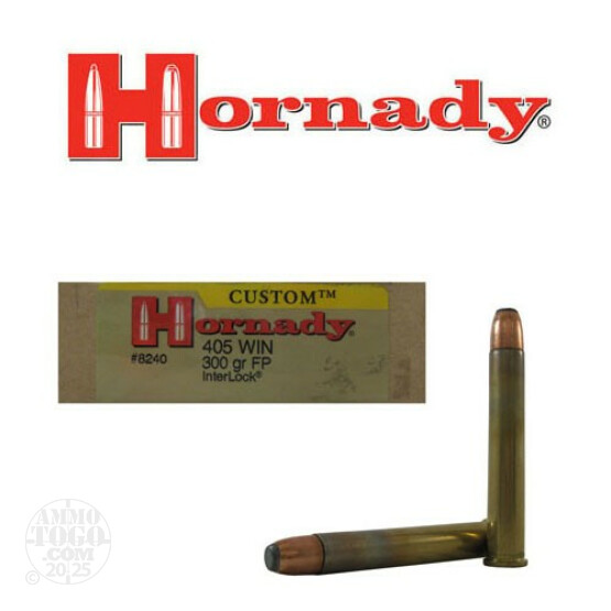 20rds - 405 Win. Hornady 300gr. Flat Point Ammo