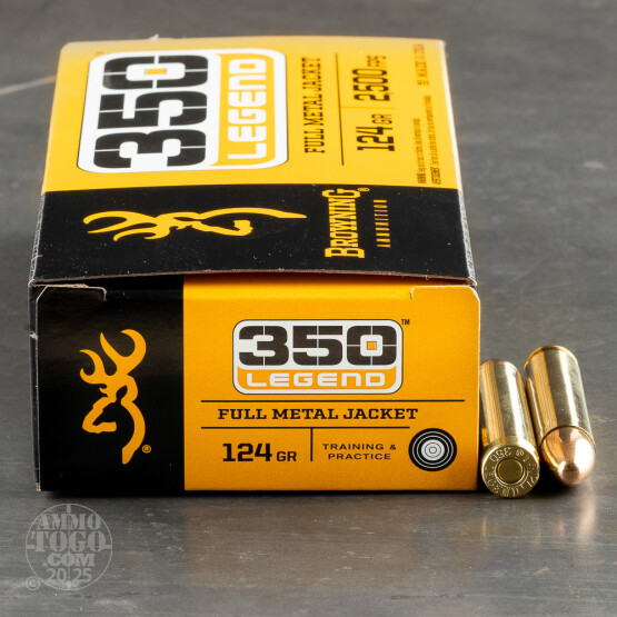 200rds – 350 Legend Browning 124gr. FMJ Ammo