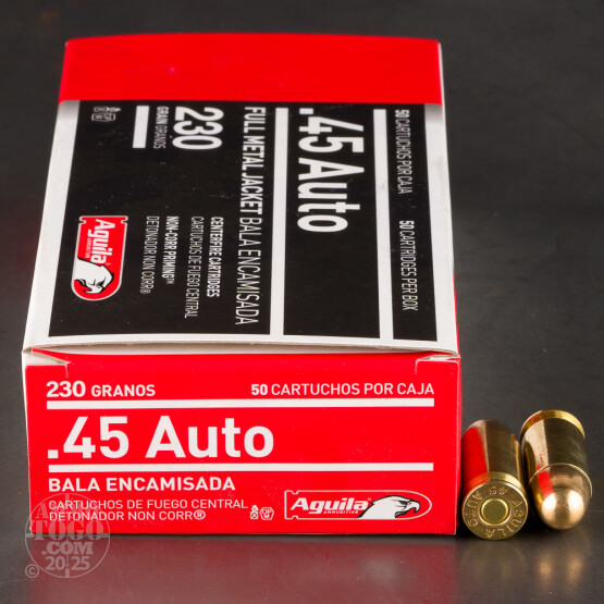 50rds - 45 ACP Aguila 230gr. FMJ Ammo