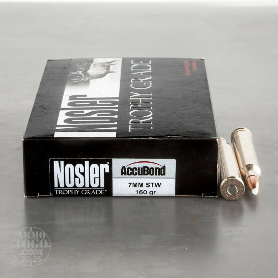 20rds -  7mm STW Nosler Trophy Grade 160gr. AccuBond Ammo