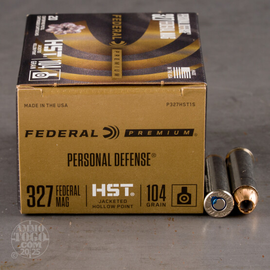 20rds – 327 Federal Magnum Federal Personal Defense HST 104gr. JHP Ammo