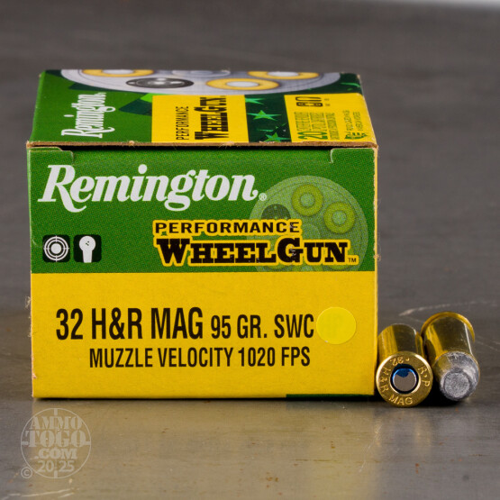 20rds – 32 H&R Magnum Remington Performance WheelGun 95gr. SWC Ammo