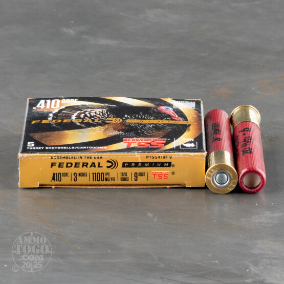 5rds – 410 Bore Federal Heavyweight TSS 3" 13/16 oz. #9 Shot Ammo