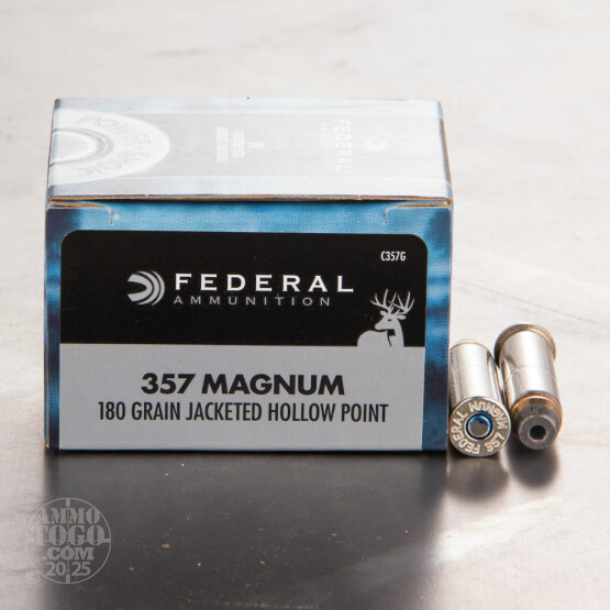 20rds - 357 Mag Federal 180gr. Power-Shok JHP Ammo