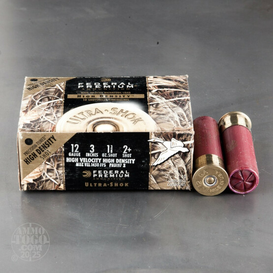 10rds - 12 Ga. Federal Ultra-Shok 3" 1 3/8oz #2+ High Density Steel Shot