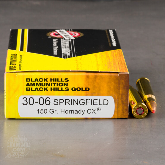 20rds – 30-06 Black Hills Gold 150gr. CX Ammo