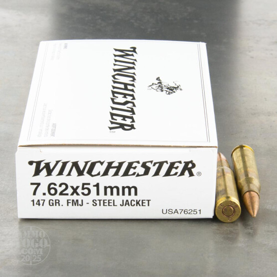 20rds - 7.62x51 NATO Winchester 147gr. FMJ Ammo