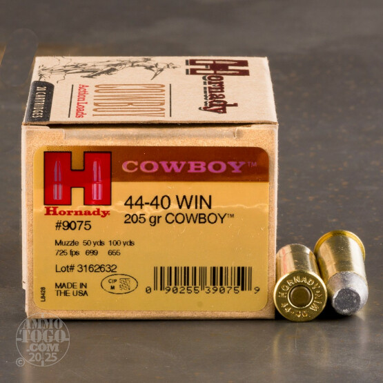 20rds - 44-40 Win. Hornady 205gr. Cowboy Flat Point Ammo