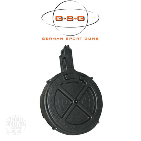 1 - GSG 22LR 110rd. Rotary Drum for Ruger 10/22 and SR-22 Black