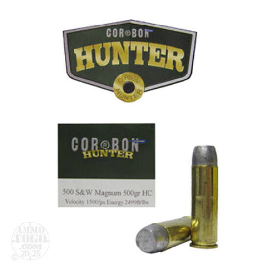 12rds - 500 S&W Corbon 500gr. HCFN Ammo
