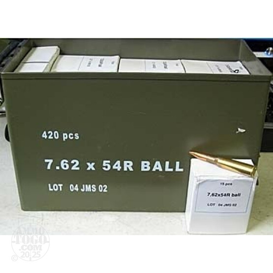 420rds - 7.62x54R U.S. Government Contract 147gr. FMJ Ammo
