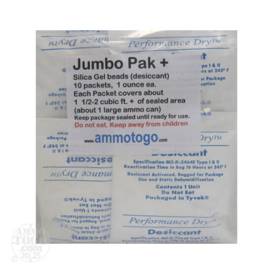 Jumbo-Pak Plus - 283 grams Silica Gel Desiccant 10 - 1 ounce packets