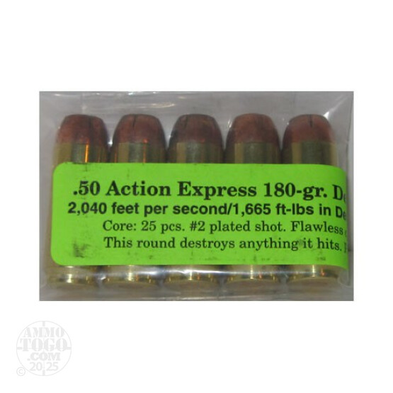 5rds - 50 AE Magsafe 180gr. Defender Ammo