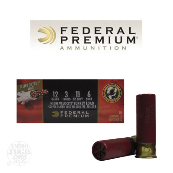 100rds - 12 Gauge Federal Mag-Shok 3" 1 3/4oz. #6 Turkey Load
