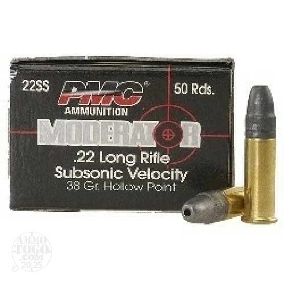 500rds - 22LR PMC Moderator Sub-Sonic 38gr. HP Ammo