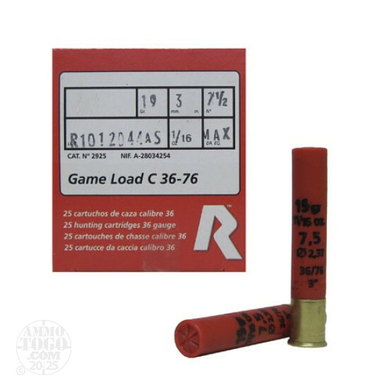 25rds - .410 Gauge RIO 3" Max Dram 1 1/16oz. #7 1/2 Shot Ammo