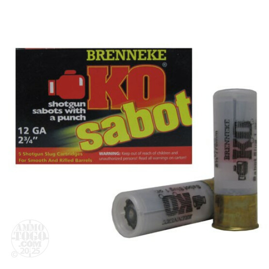 25rds - 12 Gauge Brenneke K.O. Sabot 2 3/4" 1 oz. Slug Ammo