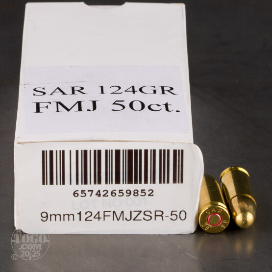 1000rds – 9mm ZSR 124gr. FMJ Ammo
