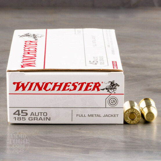 500rds - 45 ACP Winchester USA 185gr. FMJ Ammo