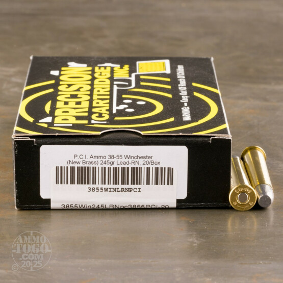 20rds - 38-55 Winchester PCI 245gr. LRN-FP Ammo