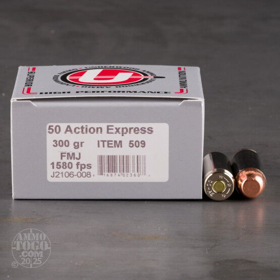 20rds – 50 AE Underwood 300gr. FMJ Ammo