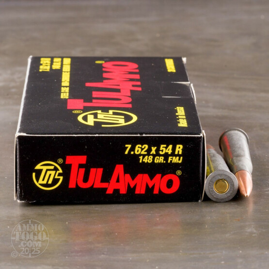 20rds – 7.62x54R Tula 148gr. FMJ Ammo