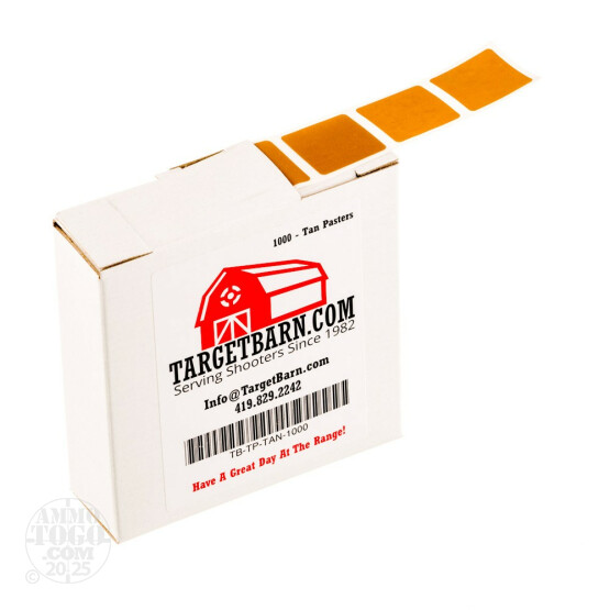 1000 - Target Barn 7/8" Square Tan Adhesive Target Pasters 