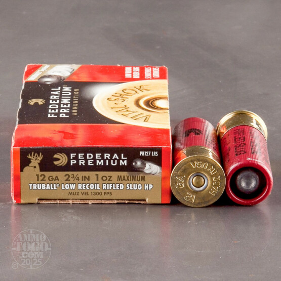 250rds – 12 Gauge Federal Vital-Shok 2-3/4" 1oz. TruBall HP Slug Ammo