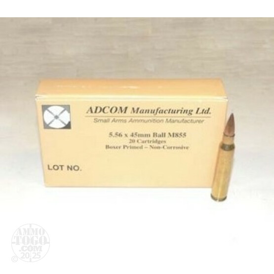 1000rds - .223 Adcom M855 62gr. Penetrator ammo