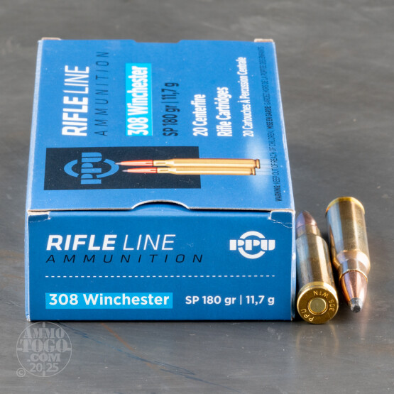 20rds - .308 Prvi Partizan 180gr. Soft Point Ammo
