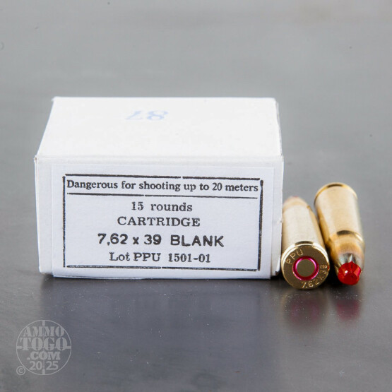 15rds – 7.62x39 Prvi Partizan Blank M-68 Ammo