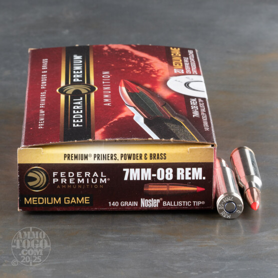 20rds - 7mm-08 Rem. Federal Vital-Shok 140gr. Nosler Ballistic Tip Ammo