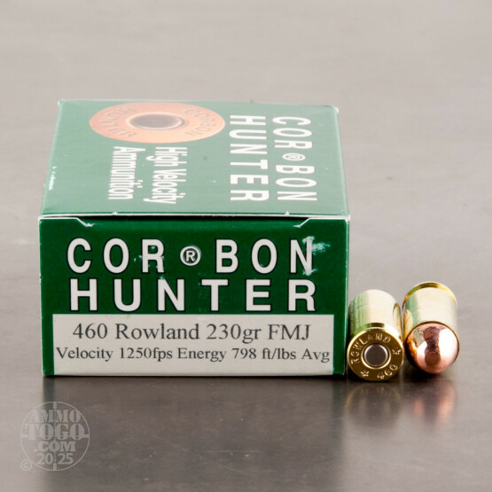 20rds – 460 Rowland Corbon Hunter 230gr. FMJ Ammo