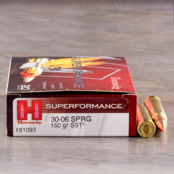 20rds - 30-06 Hornady Superformance 150gr. SST Ammo