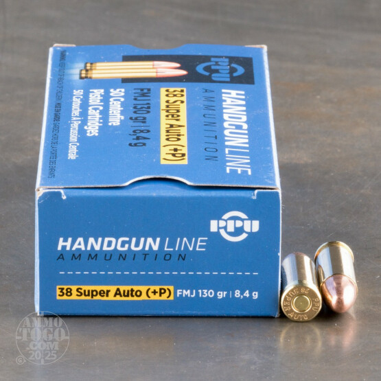 500rds – 38 Super Auto +P Prvi Partizan 130gr. FMJ Ammo