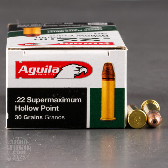500rds - 22LR Aguila Super Max 30gr. Hyper Velocity Hollow Point Ammo