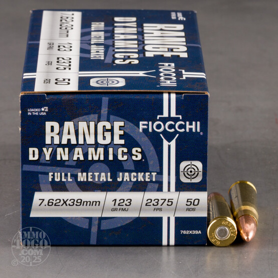 50rds – 7.62x39 Fiocchi 123gr. FMJ Ammo