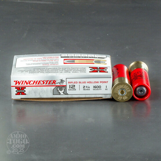 5rds - 12 Gauge Winchester Super-X  2 3/4" 1oz. Rifled Slug Ammo