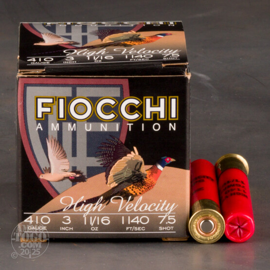 250rds – 410 Bore Fiocchi 3" 11/16oz. #7.5 Shot Ammo