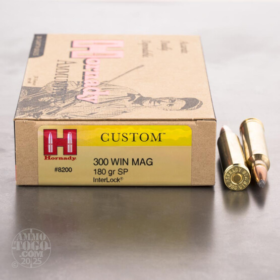 20rds - 300 Win. Mag. Hornady 180gr. Soft Point Ammo