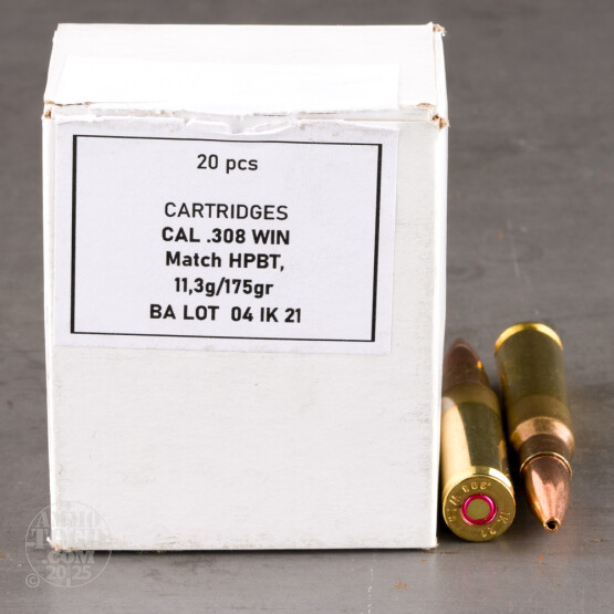20rds – 308 Win Igman 175gr. HPBT Ammo